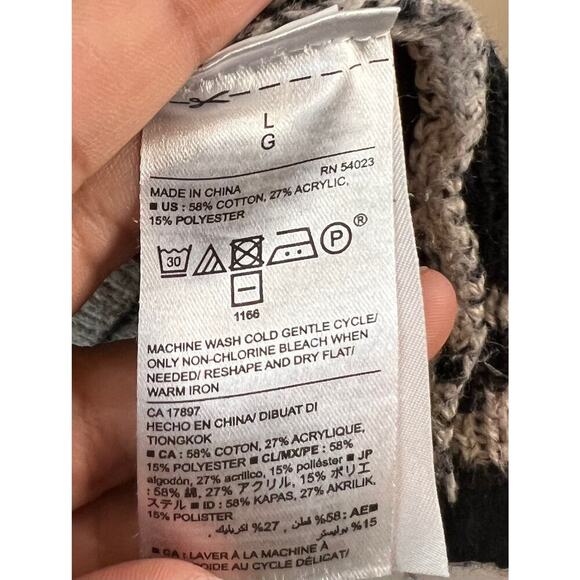 Old Navy Womens Grey and Black Open Front Cardigan Size L - Picture 3 of 4